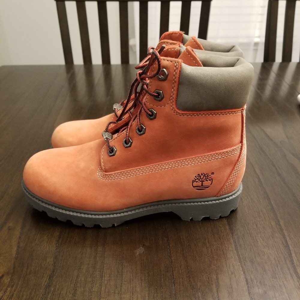 Womens Pink and Grey Timberlands